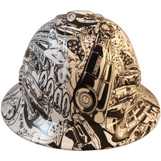 Hot Rod Hydro Dipped Hard Hats ~ Front View