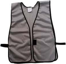 Light Gray Soft Mesh Plain Safety Vest 