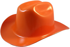 Outlaw Cowboy Hardhat with Ratchet Suspension Orange - Oblique View