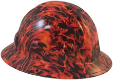 Dante's Inferno Hydro Dipped Hard Hats Full Brim Style - Oblique View