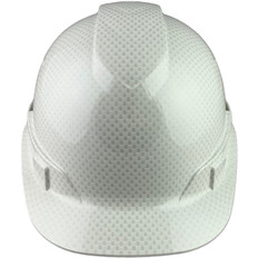 Pyramex Ridgeline Cap Style Hard Hat with Shiny White Graphite Pattern  - Front View