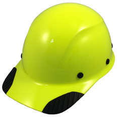 DAX Fiberglass Composite Hard Hat - Cap Style Factory Hi Viz Lime - Oblique View