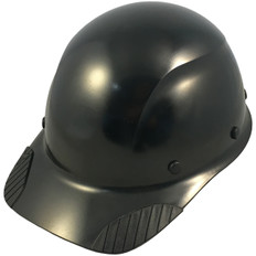 Fiberglass Composite Hard Hat - Cap Style Factory Black - Oblique View