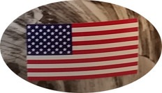 USA Flag Hard Hat Sticker Standard (Stars to Left)  - Illustration