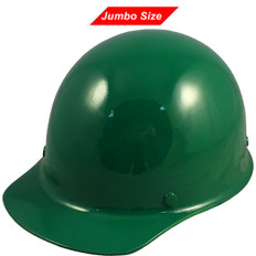 MSA Skullgard  (LARGE SHELL) Cap Style Hard Hats with Ratchet Suspension - Green - Oblique View