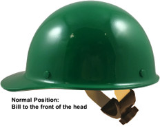 Skullgard Cap Style With Swing Suspension Green - Swing Suspension in Normal Position