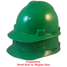 Comparison of Regular Vs. Small Size Hard Hat
