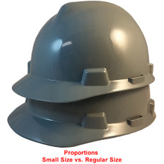 Comparison of Regular Vs. Small Size Hard Hat