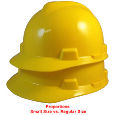 Comparison of Regular Vs. Small Size Hard Hat