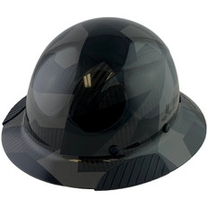 Actual Carbon Fiber Hard Hat - Full Brim Camo Black
