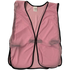 Light Pink Soft Mesh Plain Safety Vest