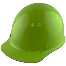 Skullgard Cap Style With Ratchet Suspension Lime Green ~ Oblique View