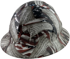 Second Amendment Full Brim Style Hydro Dipped Hard Hats ~ Oblique View
