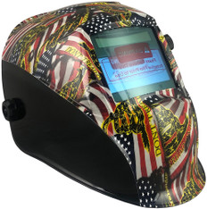 Hydro Dipped Auto Darkening Welding Helmet – USA Flag Design
Oblique View