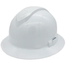 Pyramex Type II T2 Ridgeline Full Brim Hard Hat  White Oblique Left
