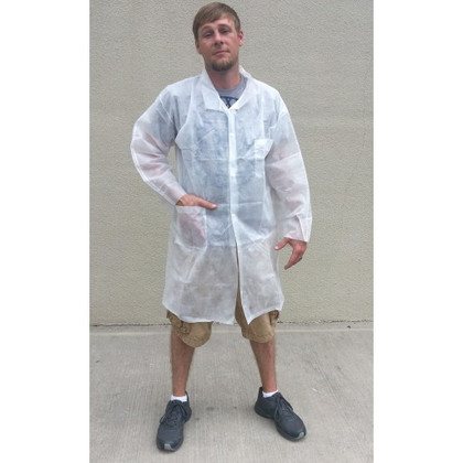 Polypropylene Lab Coats 1.25 oz Two Pockets  pic 1