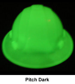 Glo-Mega Omega II Full Brim Safety Helmet ~ Pitch Dark