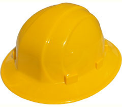 ERB Omega II Full Brim Hard Hats w/ Pin-Lock Yellow pic 1