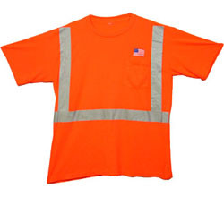 Class Two Level 2 ORANGE Safety MESH SHIRTS with Silver Stripes Pic 3