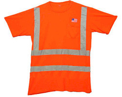 Class Three Level 2 ORANGE Safety MESH SHIRTS with Silver Stripes Pic 3