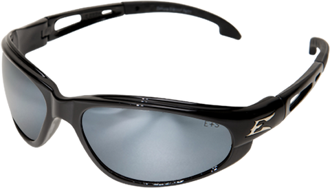 Wolverine (Dakura) Safety Glasses ~ Black Frame with Silver Mirror Lens