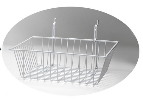 Wire Basket 12 inch x 12 inch x 8 inch, white