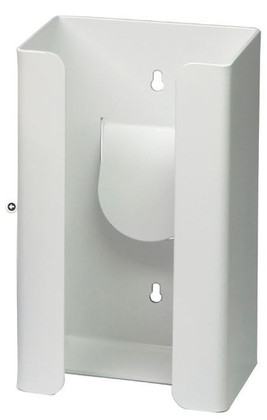 1-Box Vertical Plastic Glove Dispenser, WHITE HEAVY-DUTY PLASTIC 