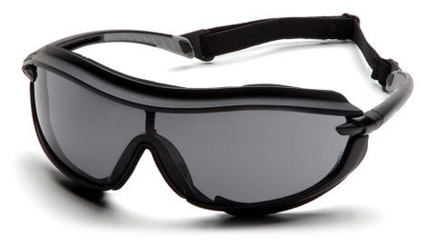 Pyramex XS3 Plus Safety Glasses ~ Black Frame - Gray Anti-Fog Lens