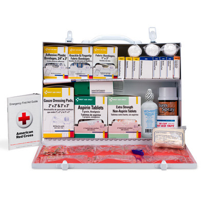 2 Shelf Industrial Station ~ 515 Piece, Metal Cabinet with 8 Pocket Vinyl Liner