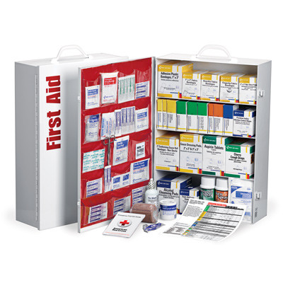 4 Shelf Industrial Station ~ 1059 Piece, Metal Cabinet with 20 Pocket Vinyl Liner