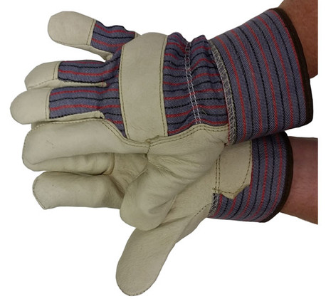 Premium Pigskin Gloves w/ Thinsulate Lining Safety Cuffs Pic 1
