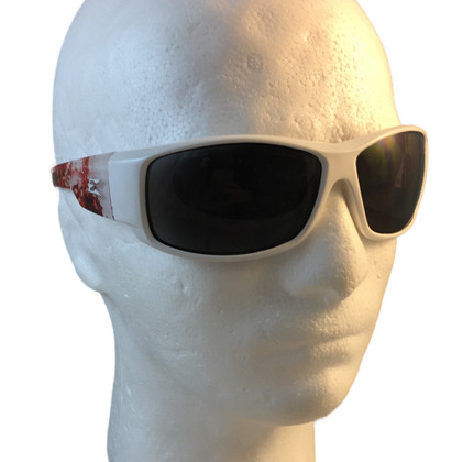 Edge Caraz Patriot Safety Glasses, White Frame Smoke Lens (HZ146-P2) 