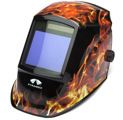 Pyramex Auto Darkening Welding Helmet w/ Flame Design