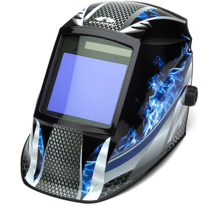 Pyramex Auto Dark Welding Hood with Blue Fire Design Main pic