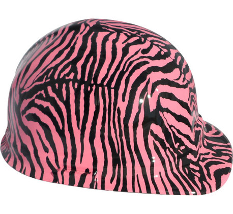 Zebra Pink Hydro Dipped Cap Style Hard Hats
