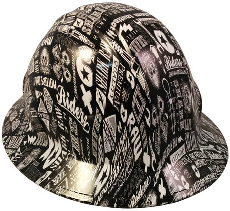 Bits and Bobs Hydro Dipped Hard Hats Full Brim Style ~ Oblique View
