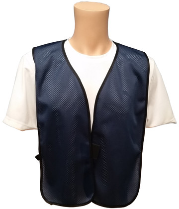 Navy Blue Soft Mesh Plain Safety Vests