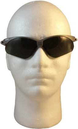 Jackson Nemesis SILVER Frame Safety Glasses with Fog Free Smoke ~ Front View