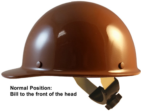 MSA Skullgard Cap Style With Swing Suspension - Natural Tan - Swing Suspension in Normal Position