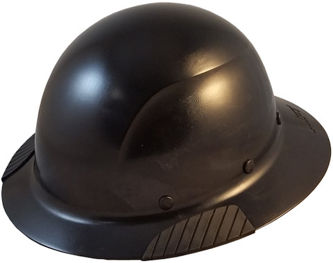 DAX Fiberglass Composite Hard Hat - Full Brim Black - Oblique View