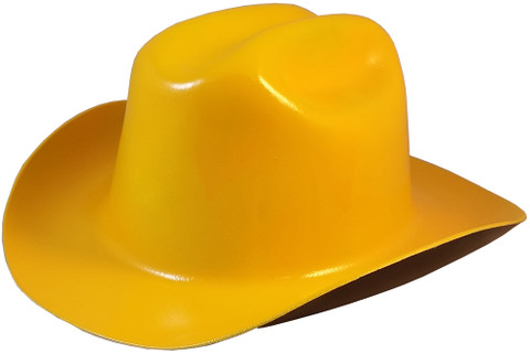 Outlaw Cowboy Hardhat with Ratchet Suspension Yellow - Oblique View