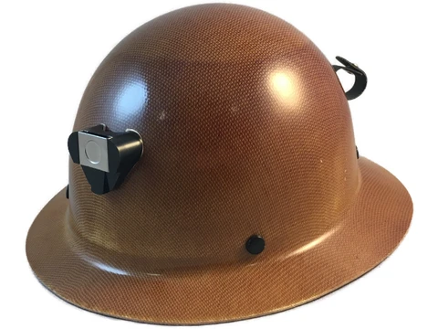 MSA Skullgard Full Brim ~  Natural Tan  ~  Oblique View