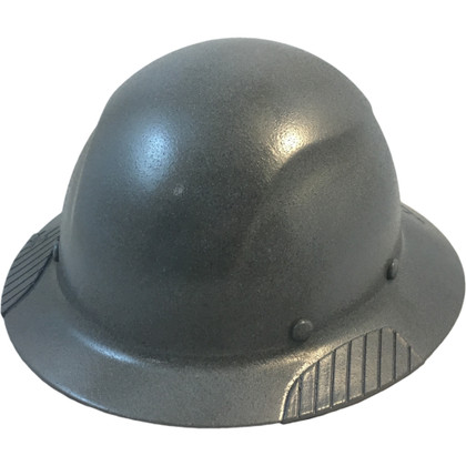 Actual Carbon Fiber Hard Hat - Full Brim High Vision Textured Gunmetal Gray - Oblique