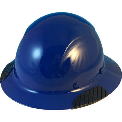 Actual Carbon Fiber Hard Hat - Full Brim Royal Blue - Oblique