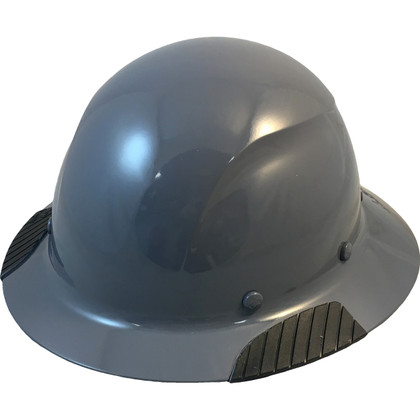 Actual Carbon Fiber Hard Hat - Full Brim Medium Gray - Oblique