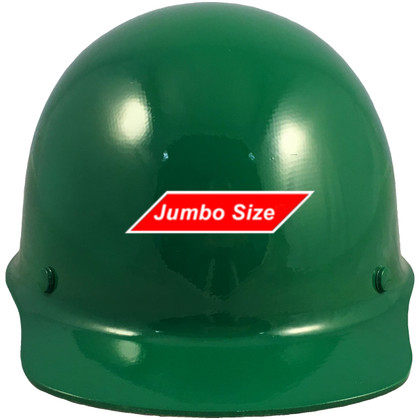 MSA Skullgard  (LARGE SHELL) Cap Style Hard Hats with STAZ ON Suspension - Green - Front View