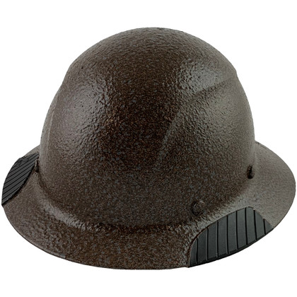 Actual Carbon Fiber Hard Hat - Full Brim Textured Dark Granite - Oblique