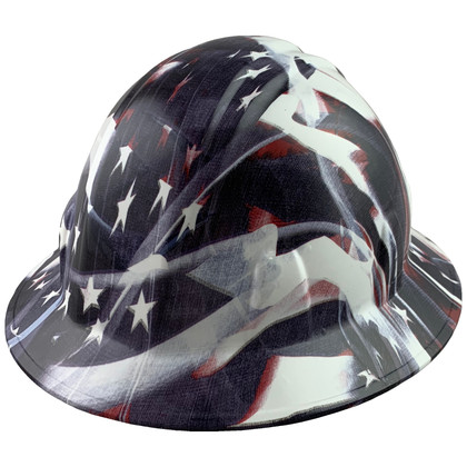 Faded Glory Design Full Brim Hydro Dipped Hard Hats - Oblique View