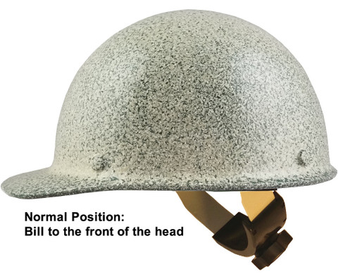 MSA Skullgard Cap Style Hard Hats With Swing Suspension Textured Stone - Swing Suspension in Normal Position