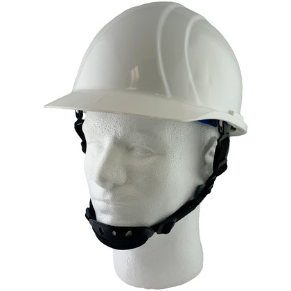 ERB Americana Cap Style Hard Hat with Ratchet Suspension and 4-Point Chinstrap - White